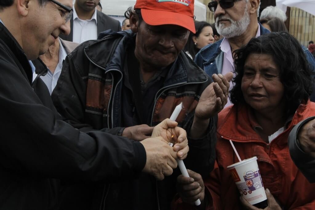 La llama que no se apaga hasta que se firme la paz