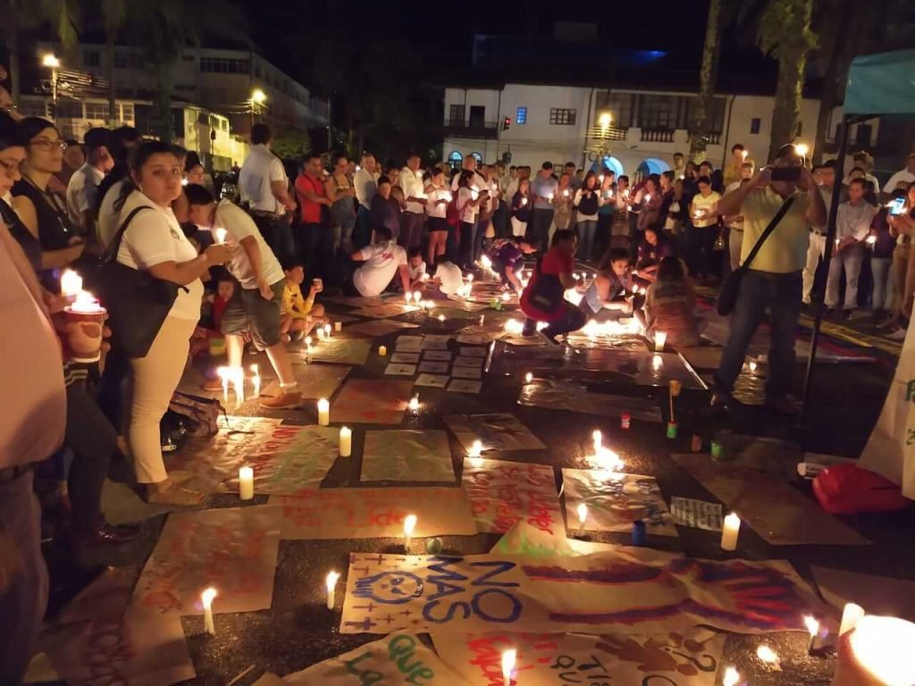 Velatón: así fue la manifestación en contra del asesinato de líderes sociales