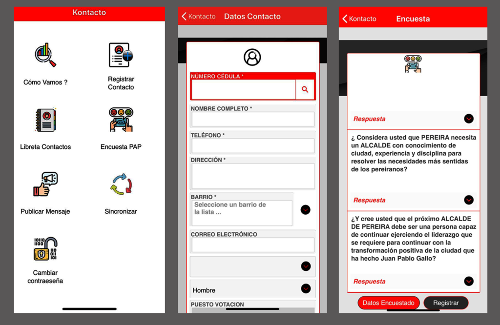 Kontacto, la app que capta votos en la Alcaldía de Pereira