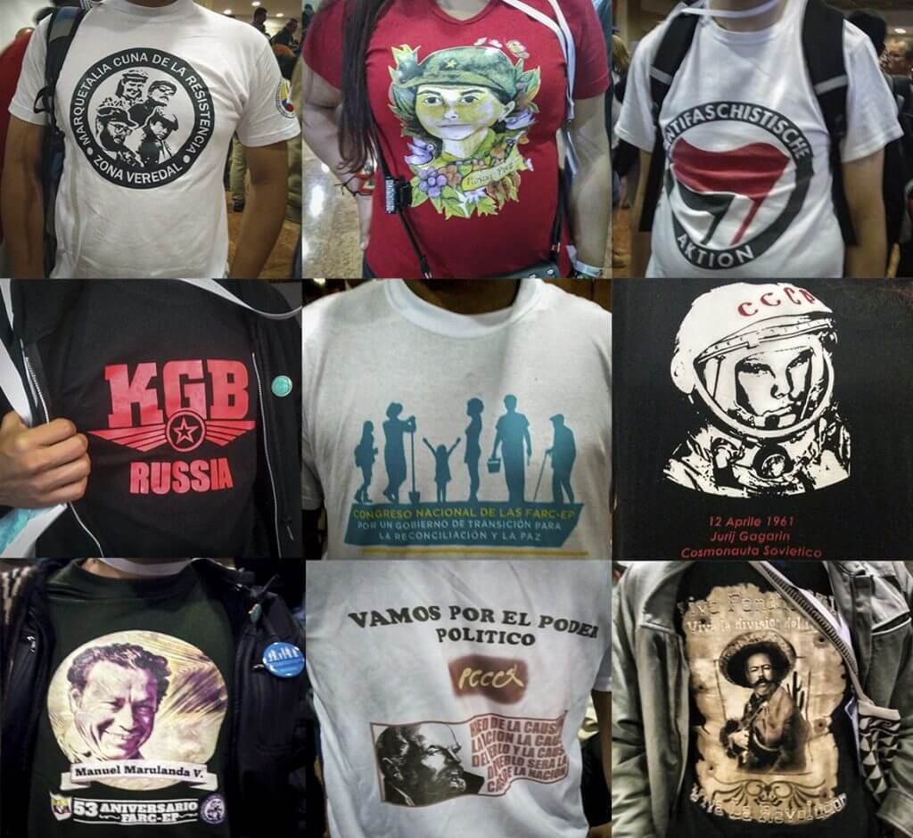 Estas son las mejores camisetas rebeldes del congreso de las Farc