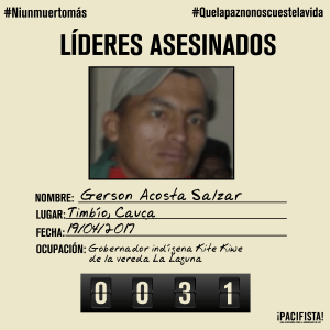 Dos líderes sociales asesinados en 36 horas
