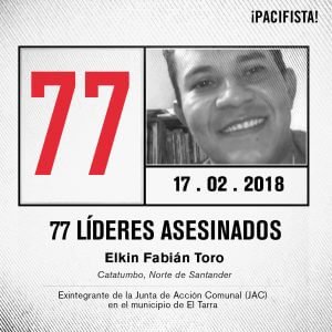 Estos son los 413 líderes sociales asesinados desde el inicio de la implementación