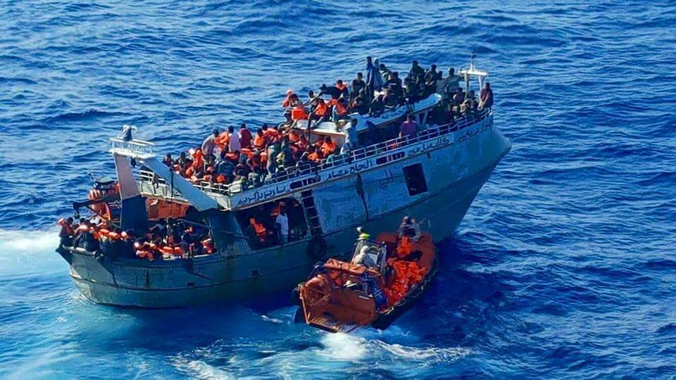 En este barco, Hanne pasó tres meses de su vida rescatando refugiados. Foto: archivo particular