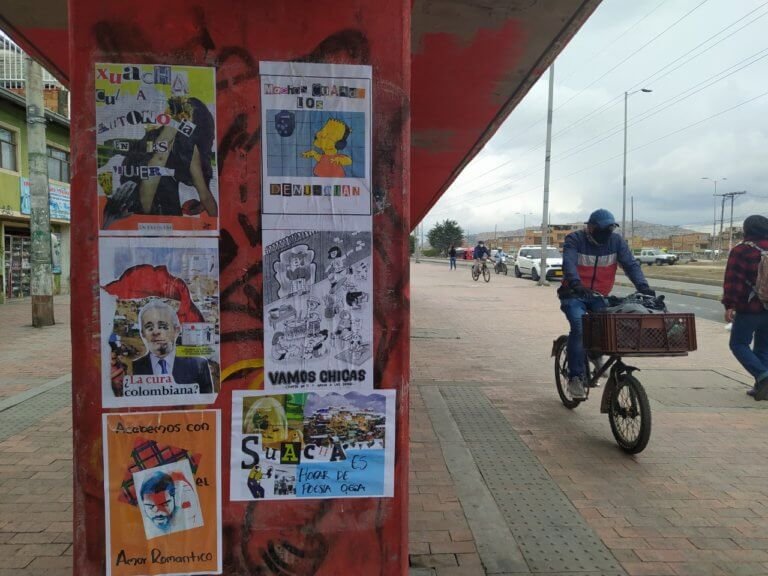 Carteles en Soacha resultado del trabajo en la Plataforma Aletea. Foto: Plataforma Aletea