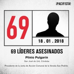 Estos son los 413 líderes sociales asesinados desde el inicio de la implementación