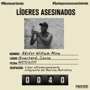 Estos son los 413 líderes sociales asesinados desde el inicio de la implementación