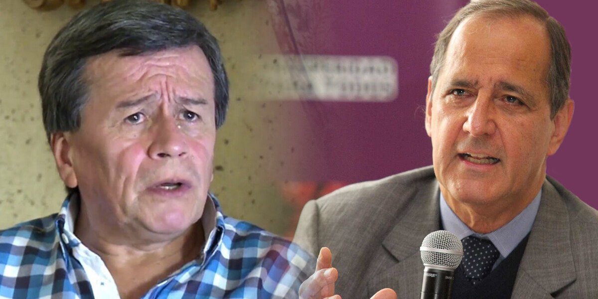 El jefe negociador del ELN, “Pablo Beltrán” (izq.), y el jefe negociador del Gobierno, Juan Camilo Restrepo.