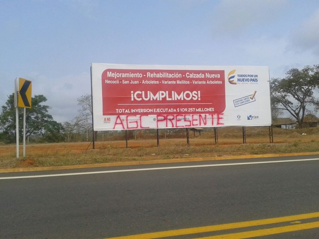 Los Urabeños aseguran que han conquistado el “aprecio” de las comunidades debido al “vacío institucional” que existe en algunas regiones. Foto cortesía.