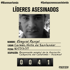 Estos son los 413 líderes sociales asesinados desde el inicio de la implementación