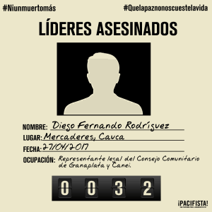 Estos son los 413 líderes sociales asesinados desde el inicio de la implementación
