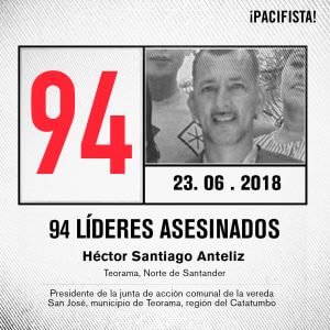 Estos son los 413 líderes sociales asesinados desde el inicio de la implementación