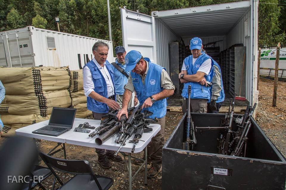 El pasado 14 de junio, las Farc arrancaron la dejación del segundo 30% de sus armas. Foto: Farc