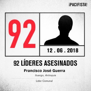 Estos son los 413 líderes sociales asesinados desde el inicio de la implementación